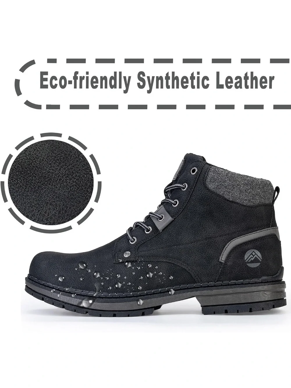 CC-Los Mens Waterproof Chukka Boots - Slip Resistant Hiking-Outdoor Ankle Boots